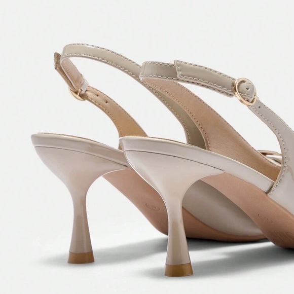 Elegant apricot Slingback Heels size 8 main image 3